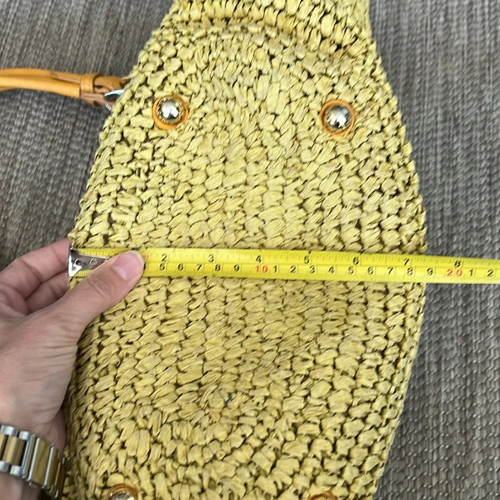 Michael Kors Santorini Woven Straw Tote Bag